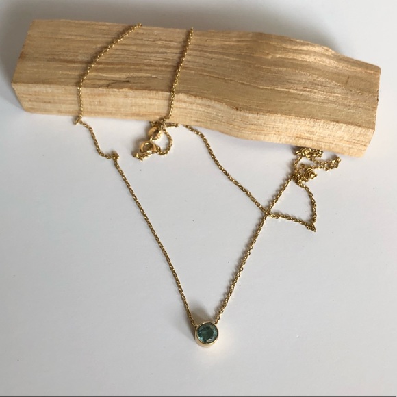 14K Yellow Gold Blue Topaz 18.5” Necklace. - Picture 6 of 14